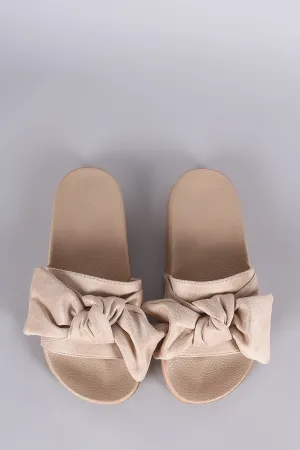 Oversized Bow Slide Sandal