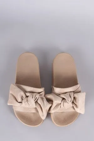 Oversized Bow Slide Sandal