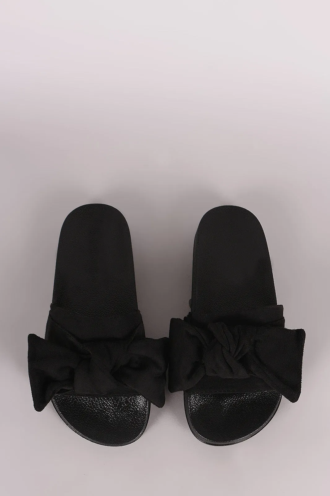 Oversized Bow Slide Sandal