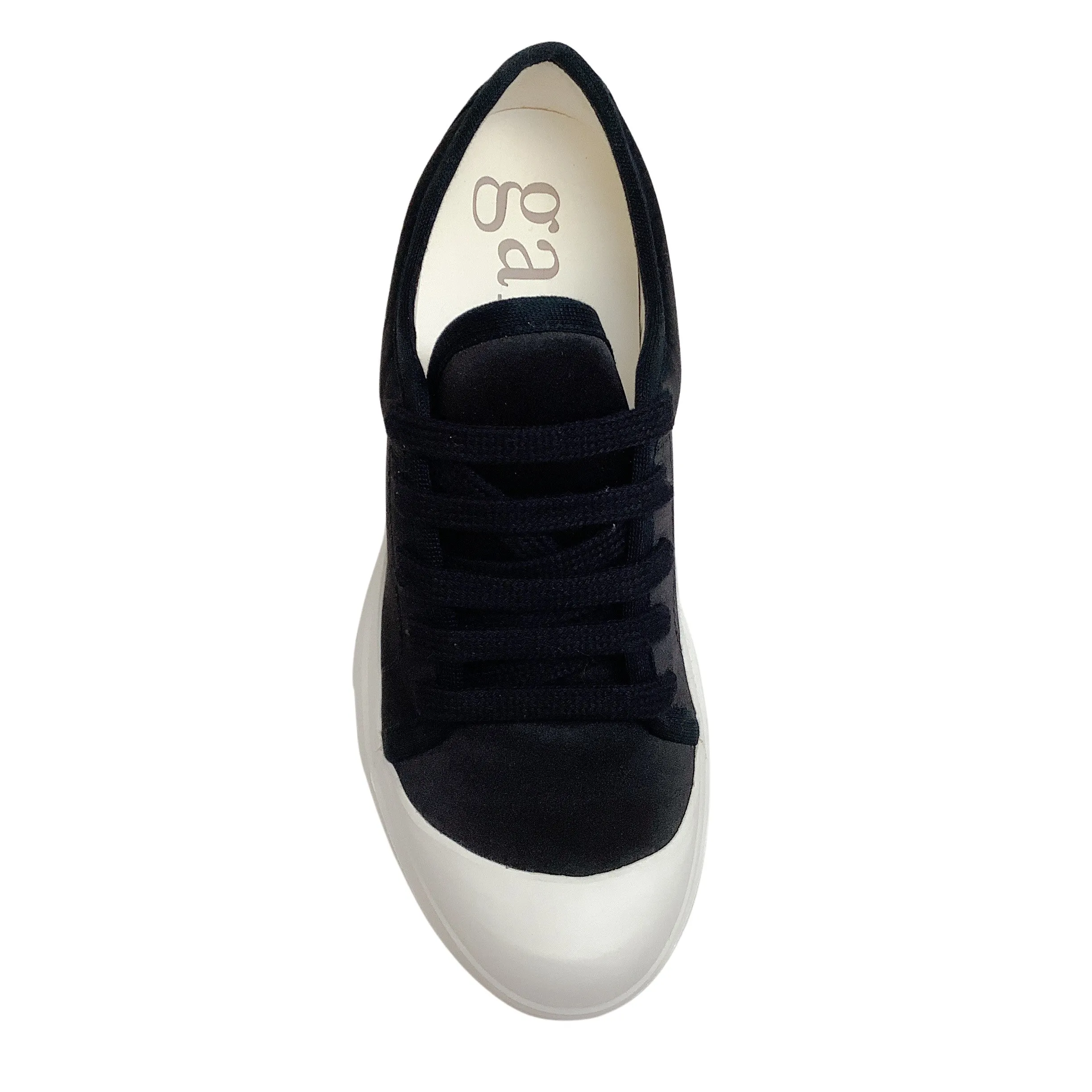 Pedro Garcia Black Satin Valeria Sneakers