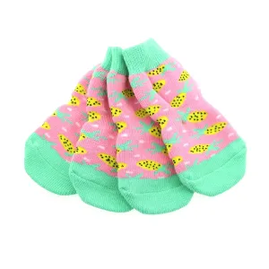 Pink Pineapple Pet Socks