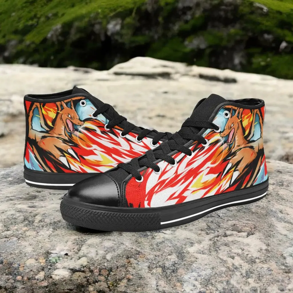 Pokemon Charizard Shoes High Top Sneakers for Kids and Adults