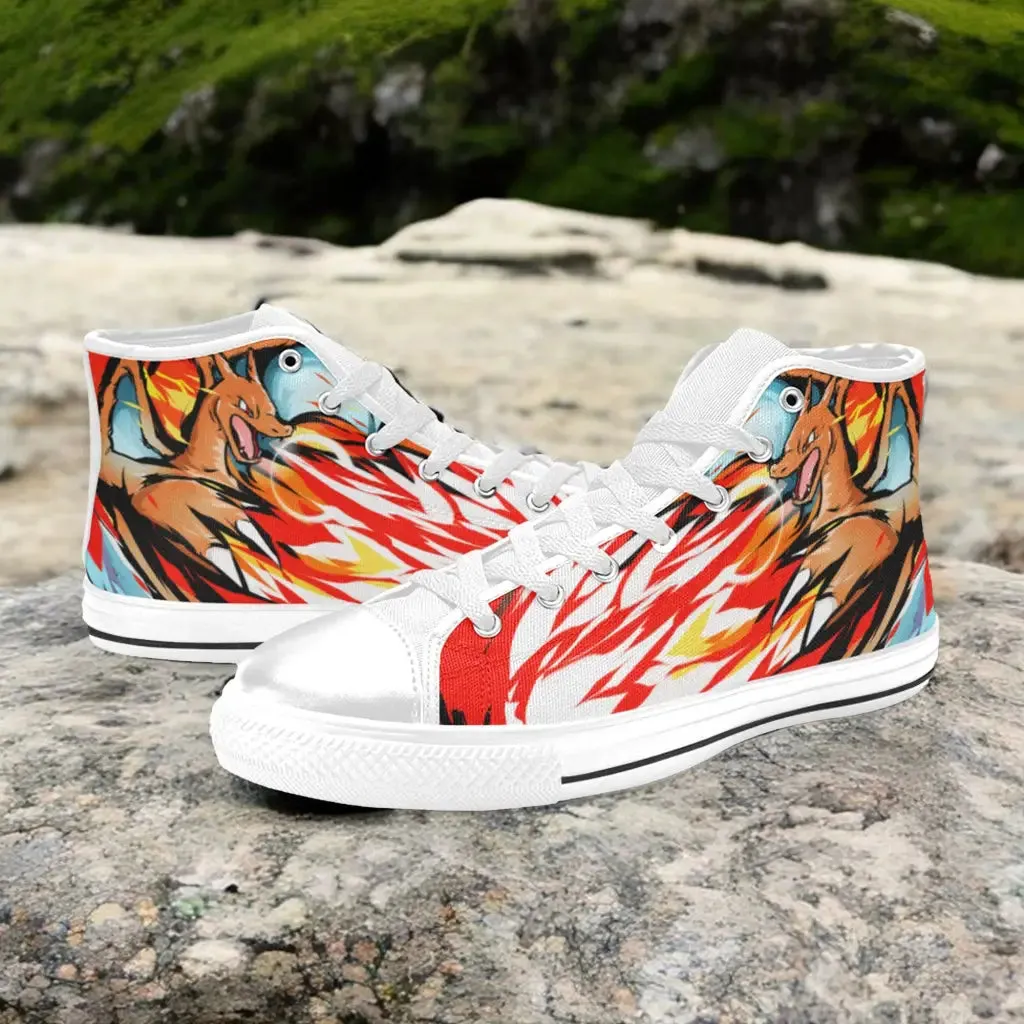 Pokemon Charizard Shoes High Top Sneakers for Kids and Adults