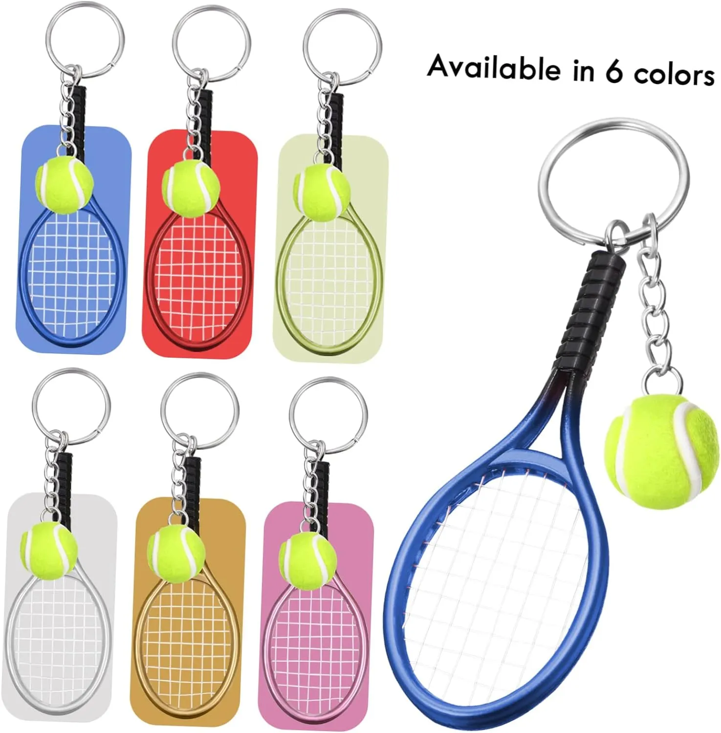 Premium Metal Tennis Keychain | Golden | Perfect Gift for Tennis Lovers