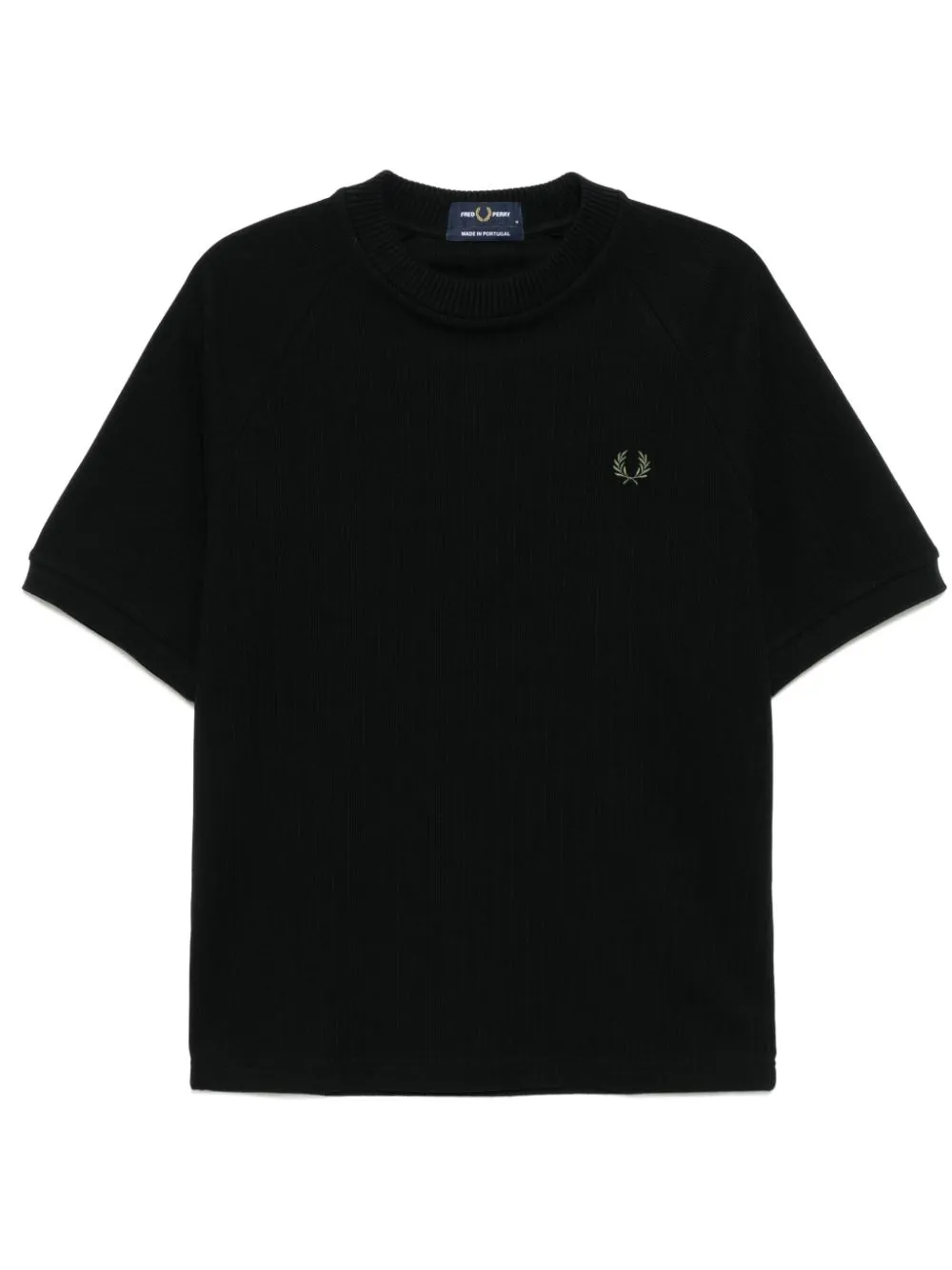 ribbed raglan-sleeved T-Shirt