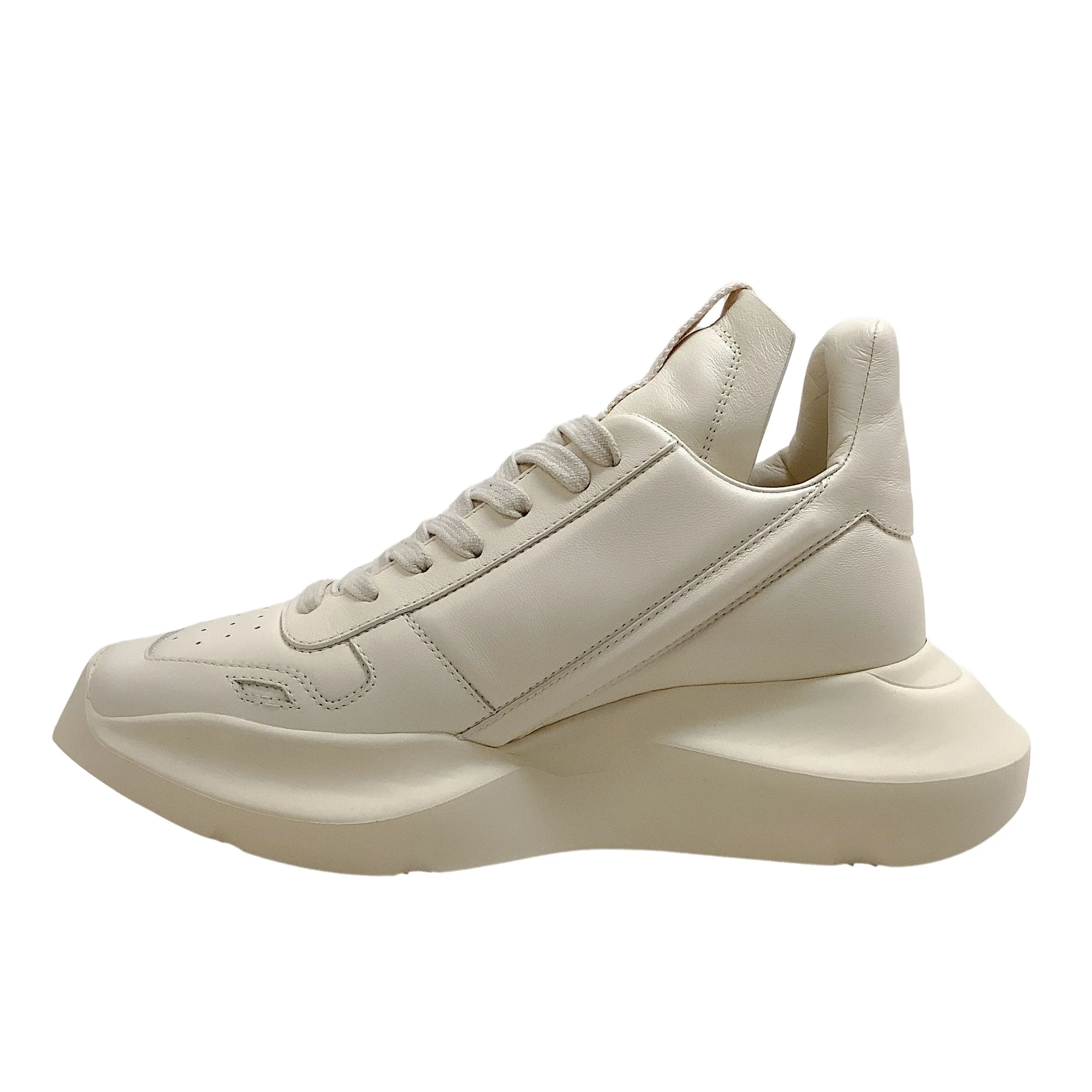 Rick Owens Milk Leather Geth Runner Sneakers