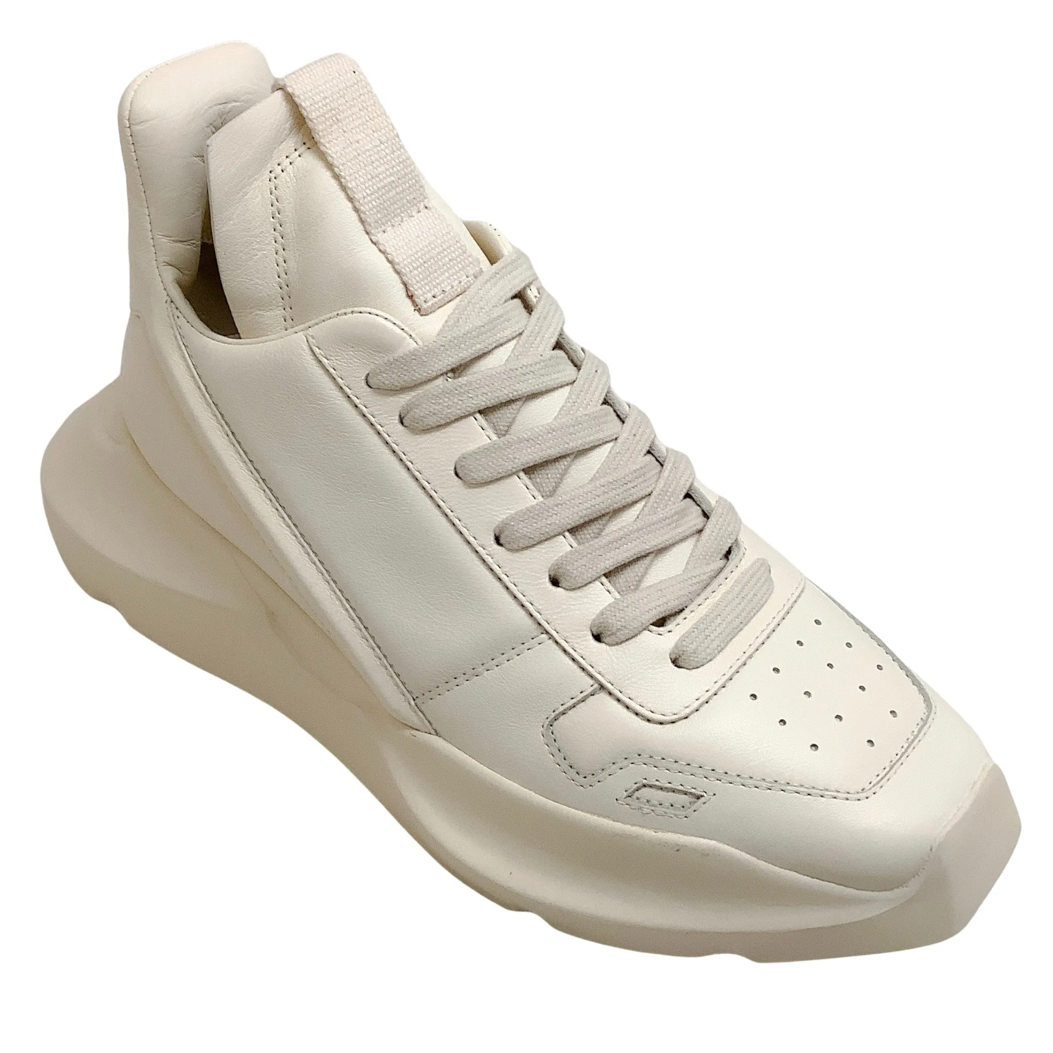 Rick Owens Milk Leather Geth Runner Sneakers