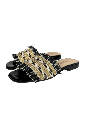 Robertson Madison Chrissie Slide Sandal 115938 | Corda Nero