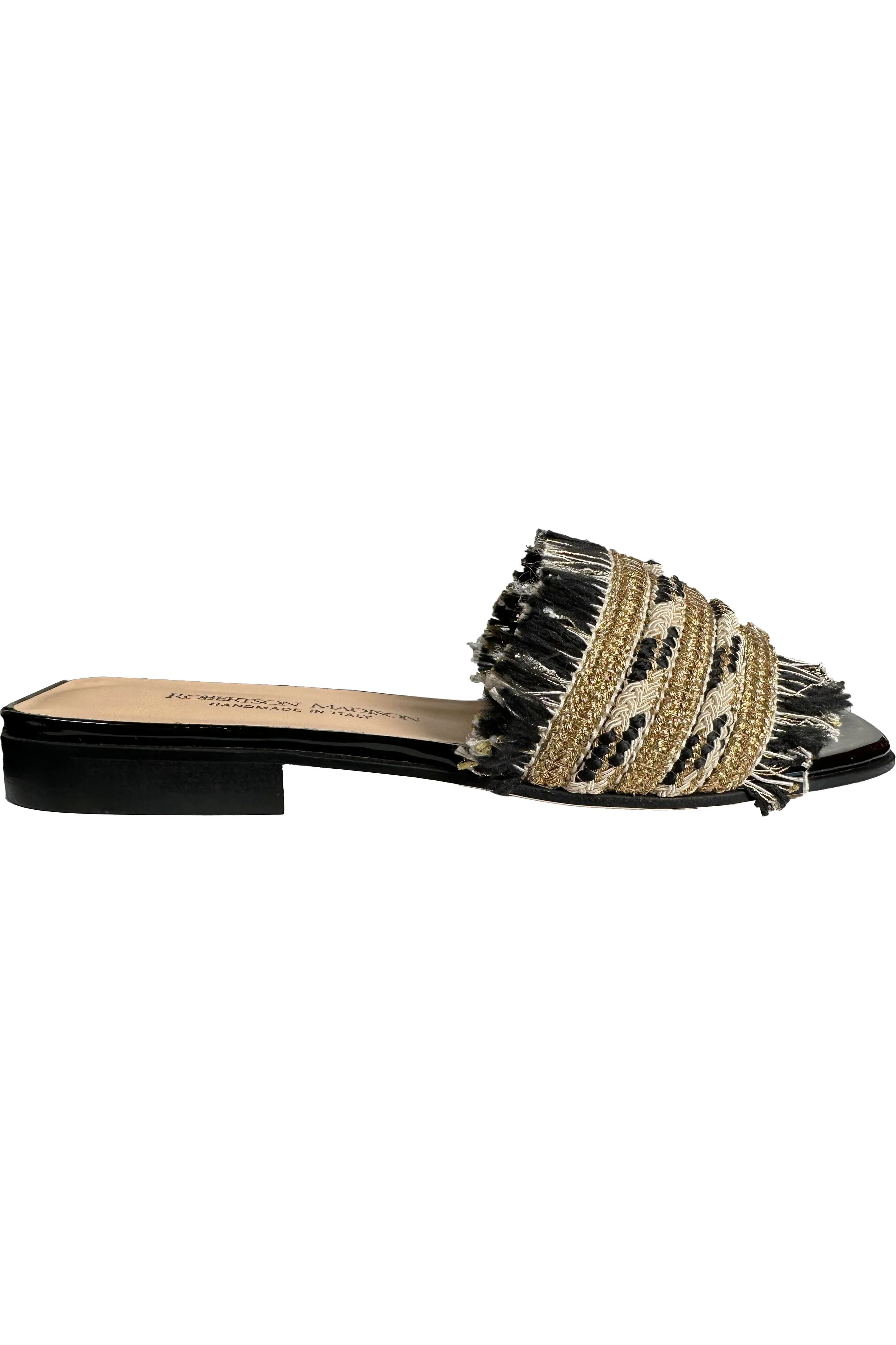 Robertson Madison Chrissie Slide Sandal 115938 | Corda Nero