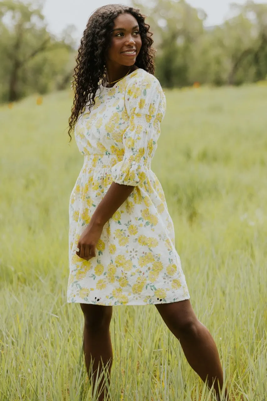 SALT Noble Grove Floral Eyelet Dress