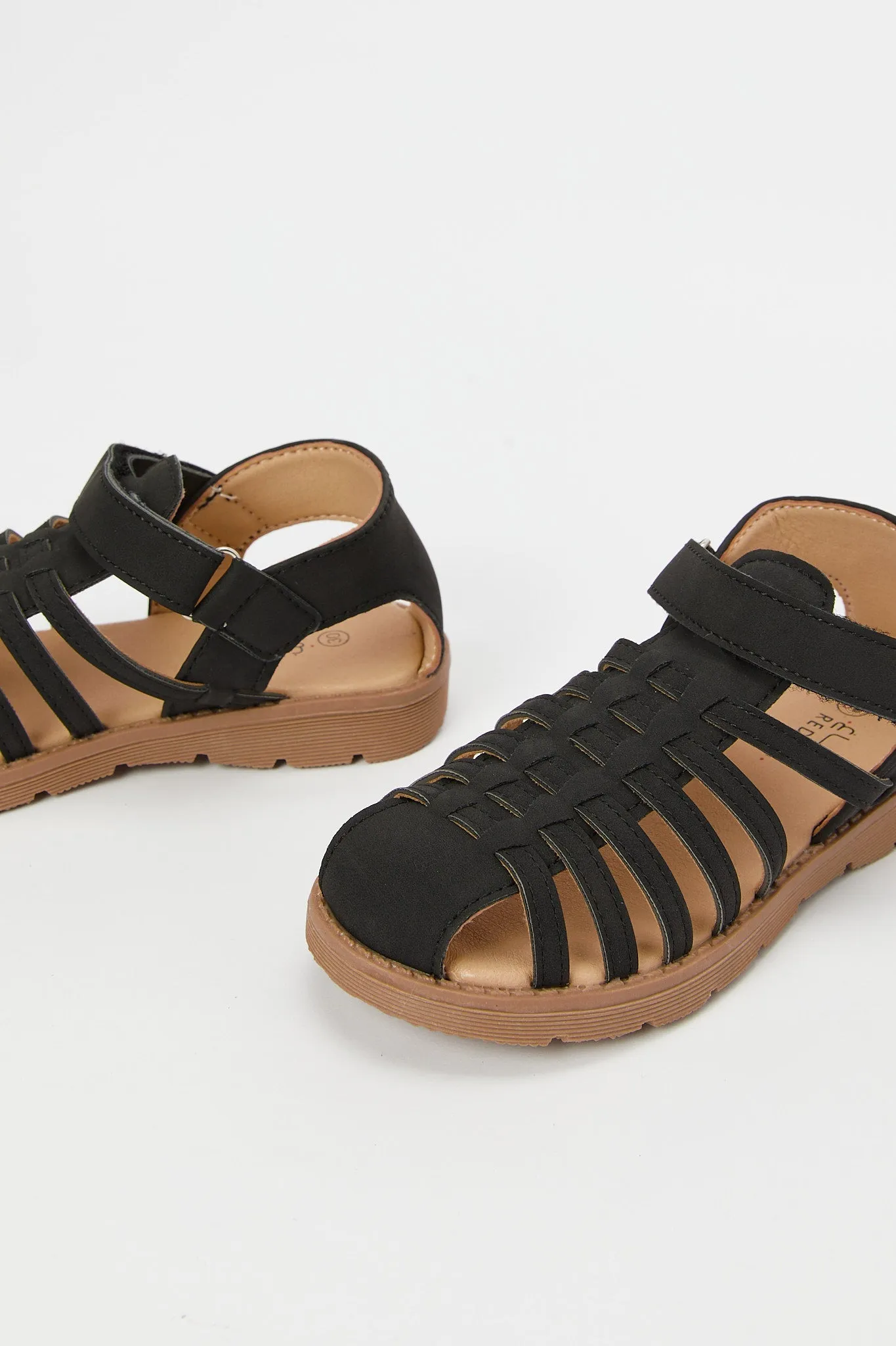 Senior Boys Black Fisherman Sandal