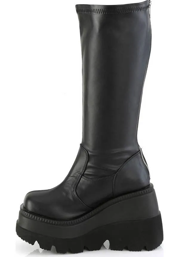 SHAKER-65WC [Black] | WIDE CALF PLATFORM BOOTS [PREORDER]