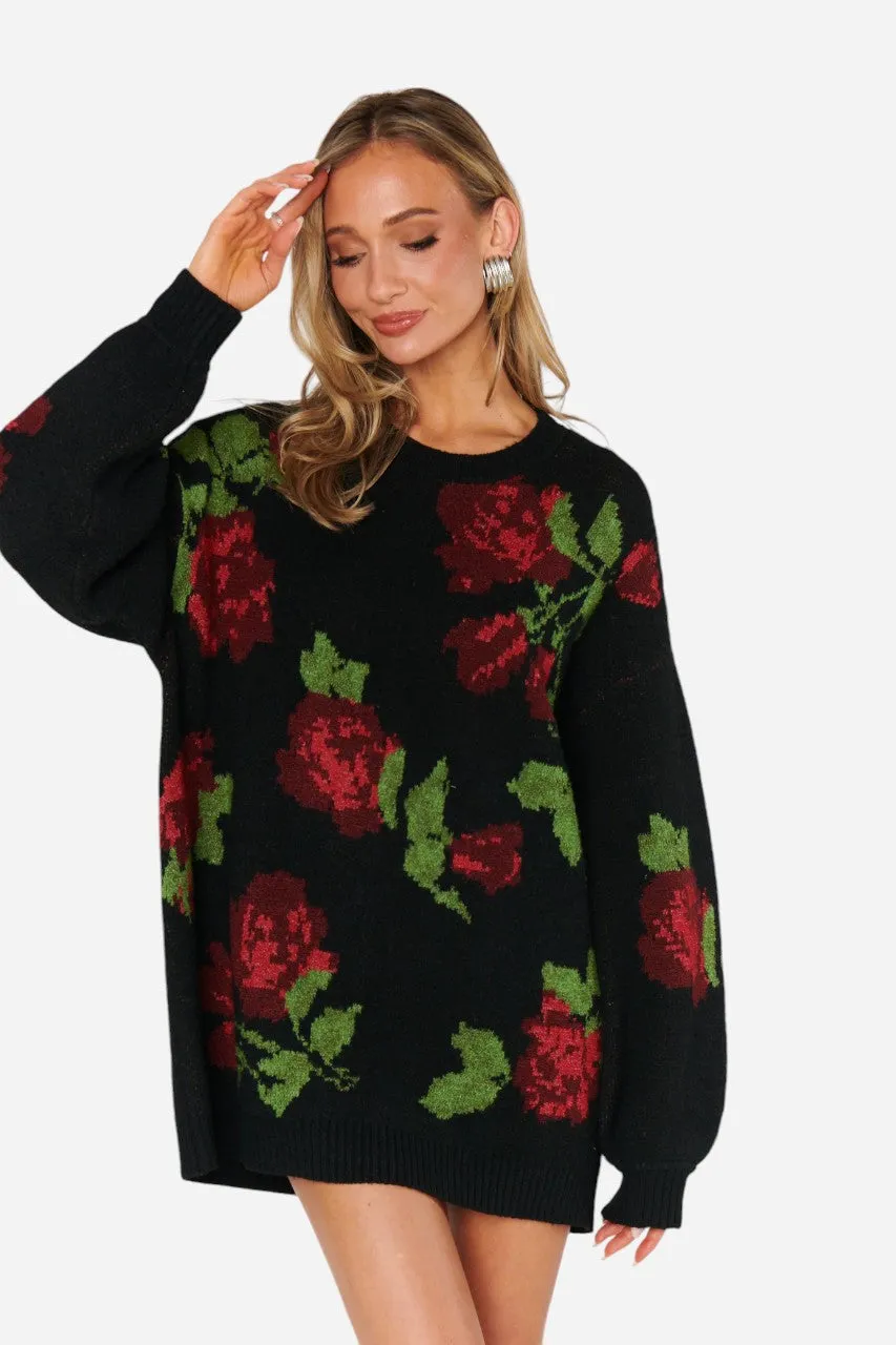 Show Me Your Mumu Summit Sweater in Send Me Roses