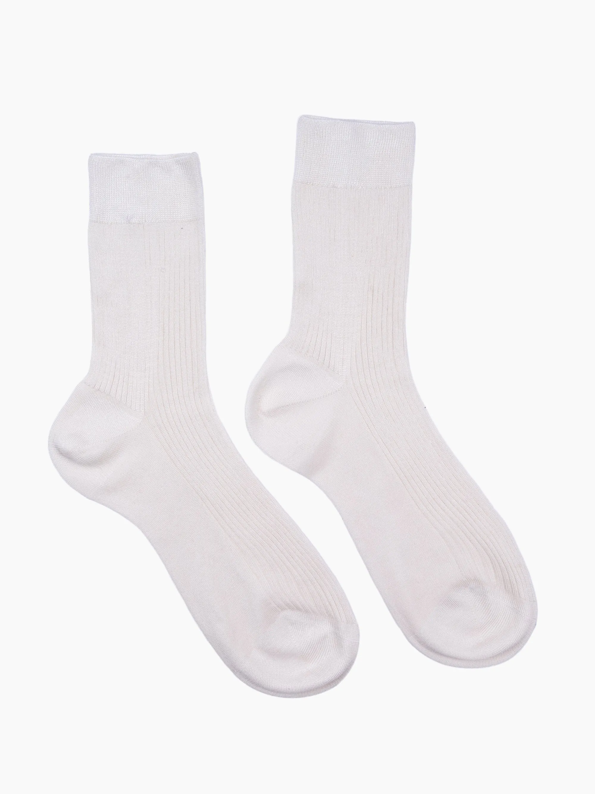 Silk Ribbed Socks