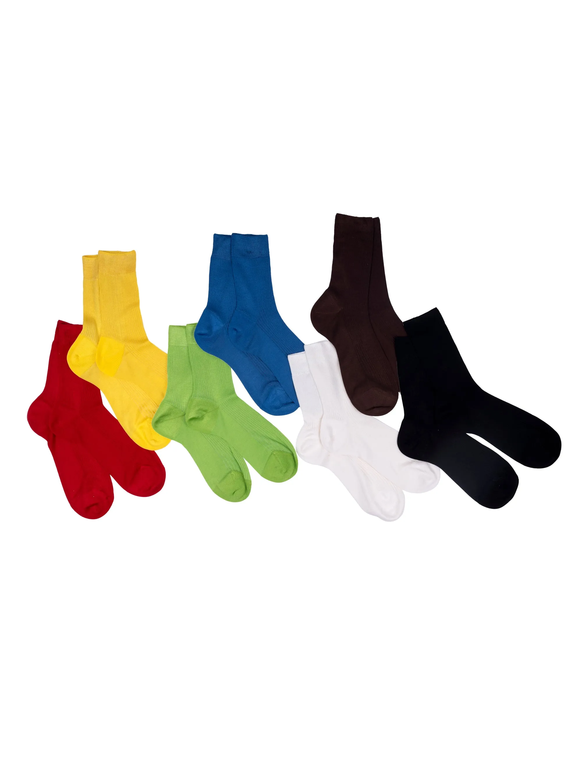 Silk Ribbed Socks