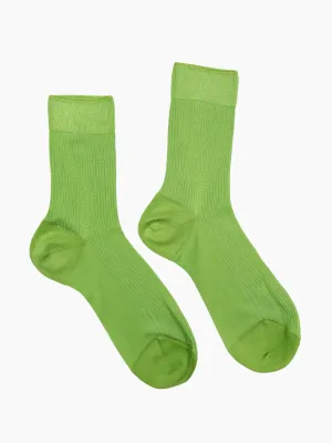 Silk Ribbed Socks