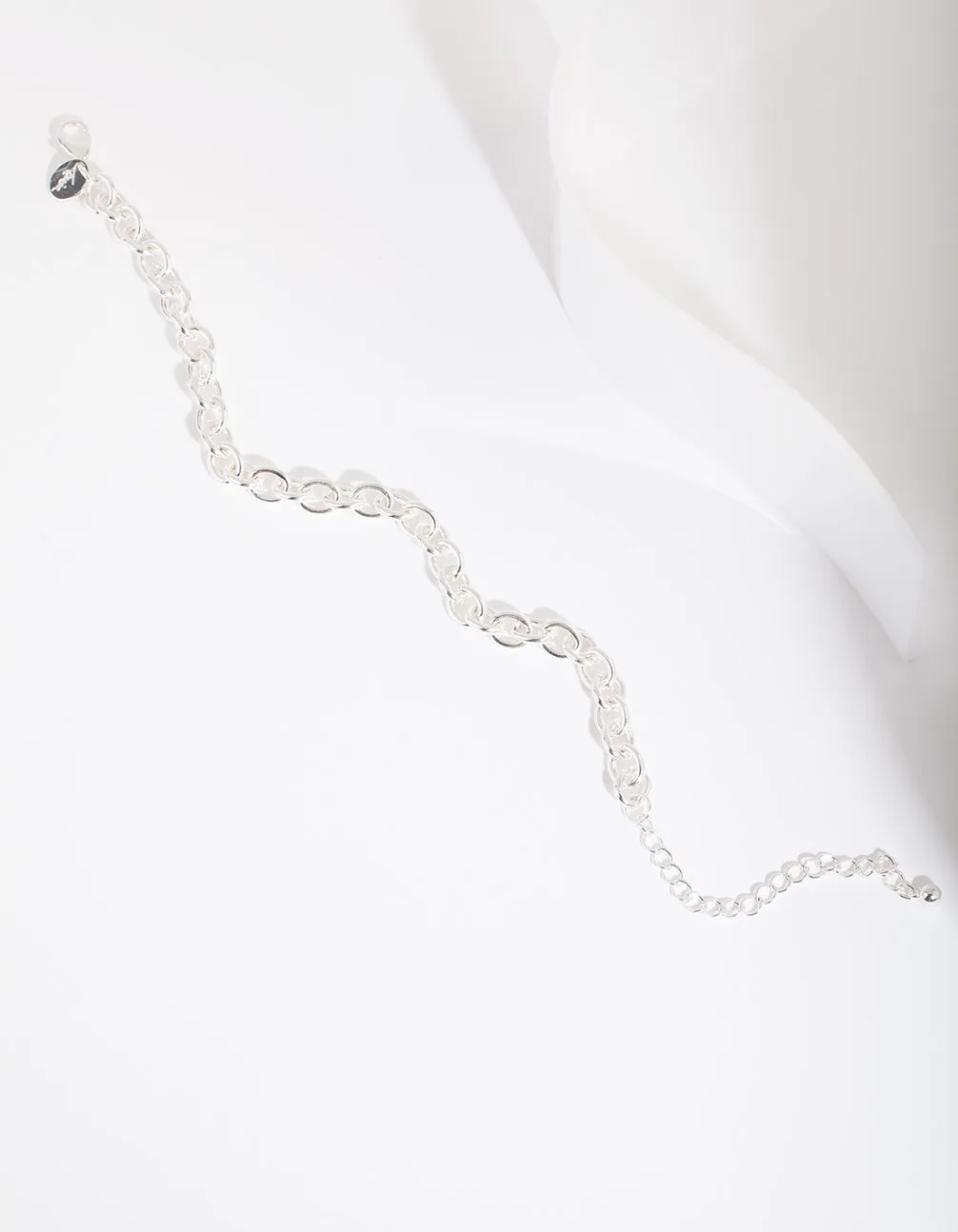 Silver 8mm Cable Chain Anklet