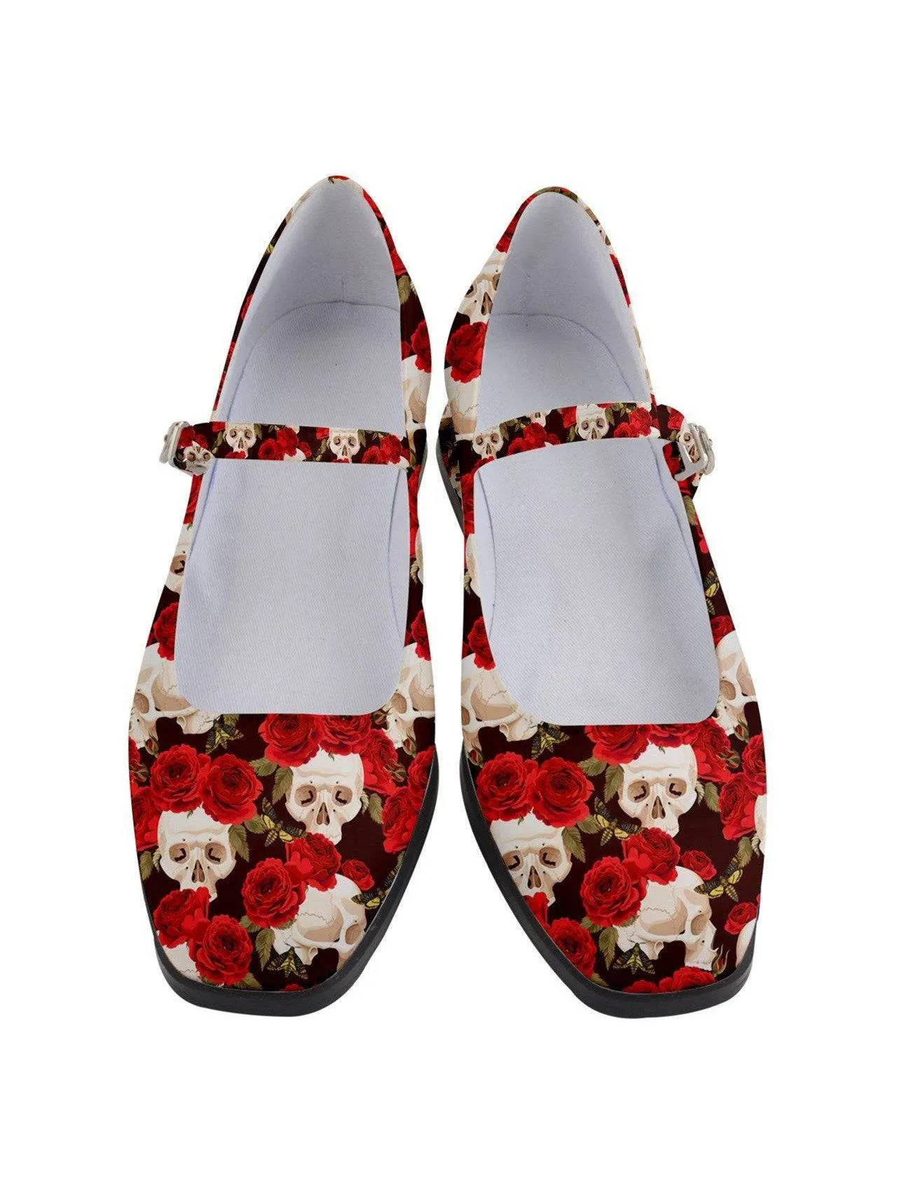 SKULLS AND ROSES Women's Mary Jane Shoes