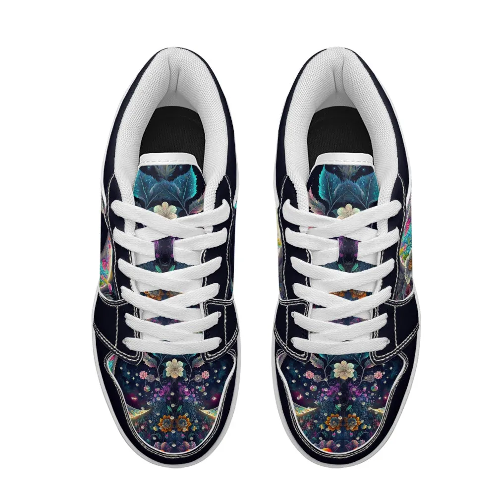 Sleepy Garden Women's Low Top Vegan Leather Sneakers