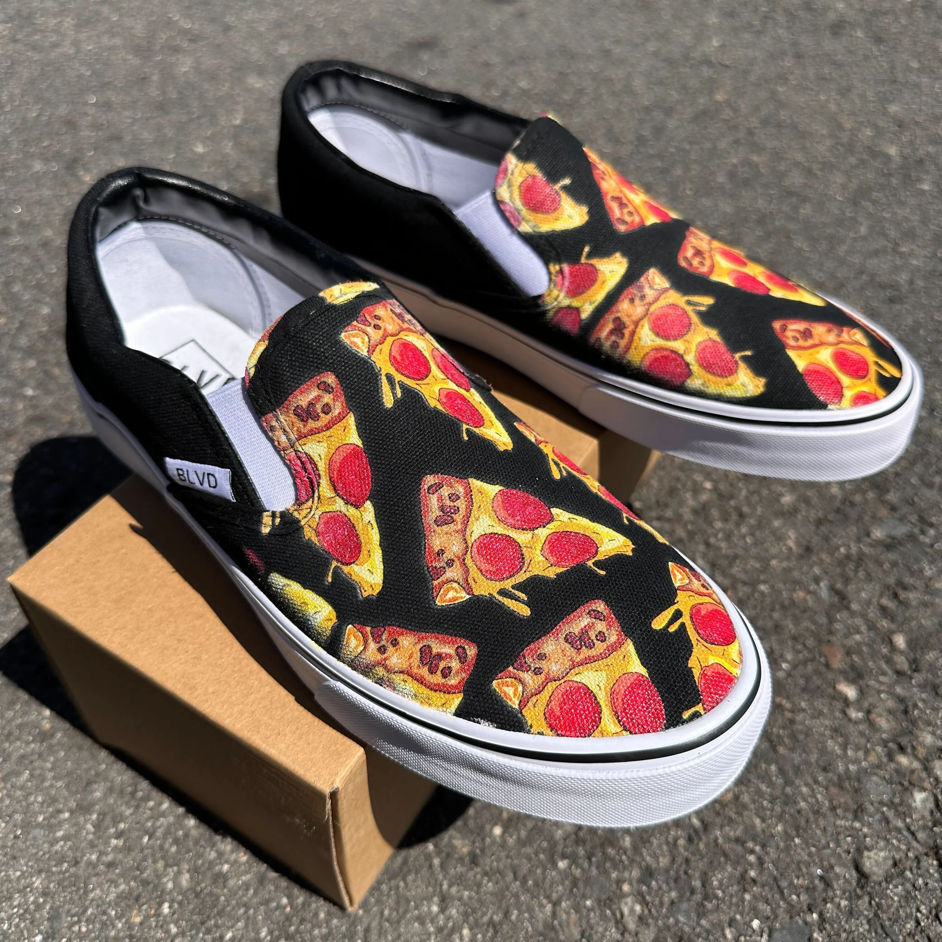 Slice O' Pizza - BLVD Custom Original Slip Ons