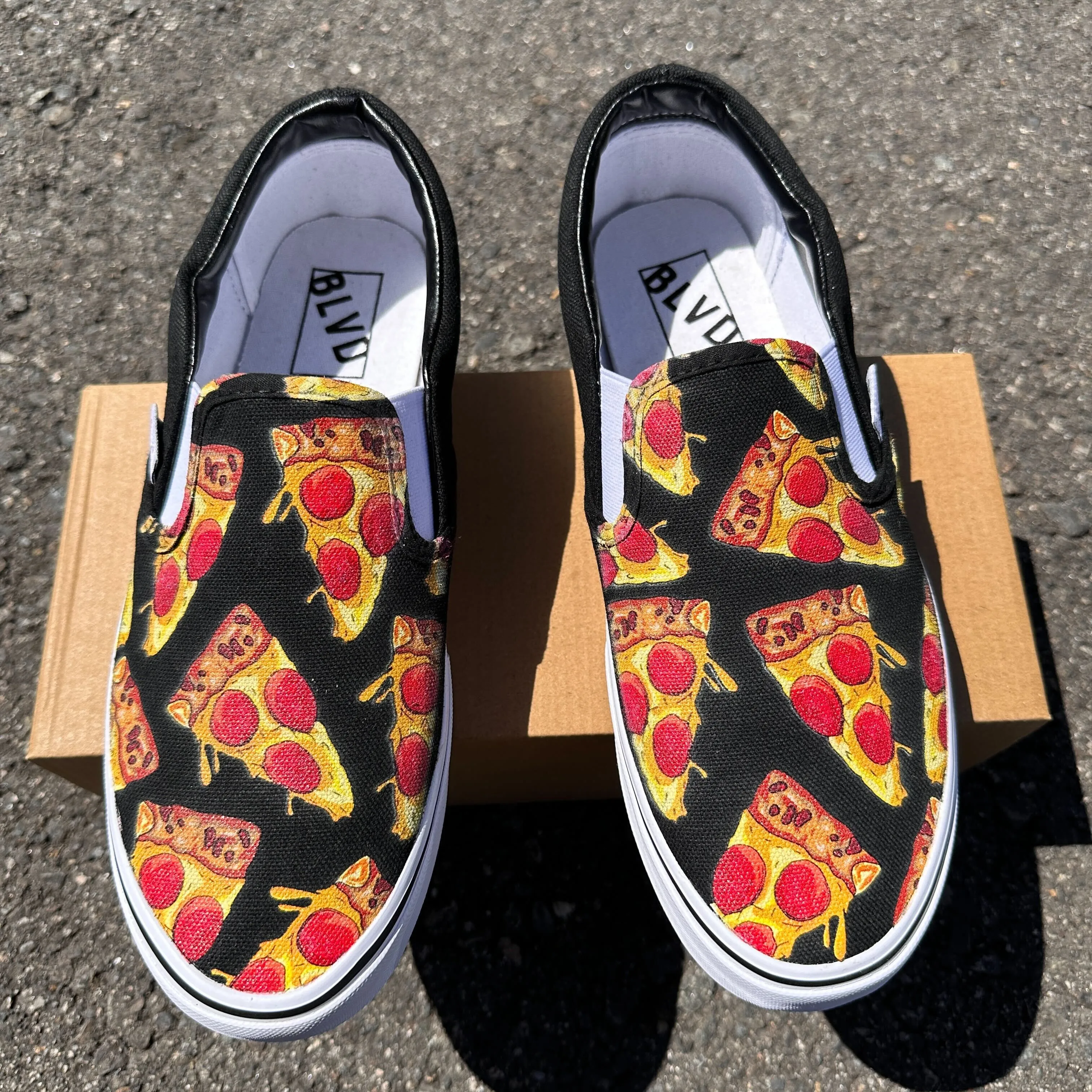 Slice O' Pizza - BLVD Custom Original Slip Ons