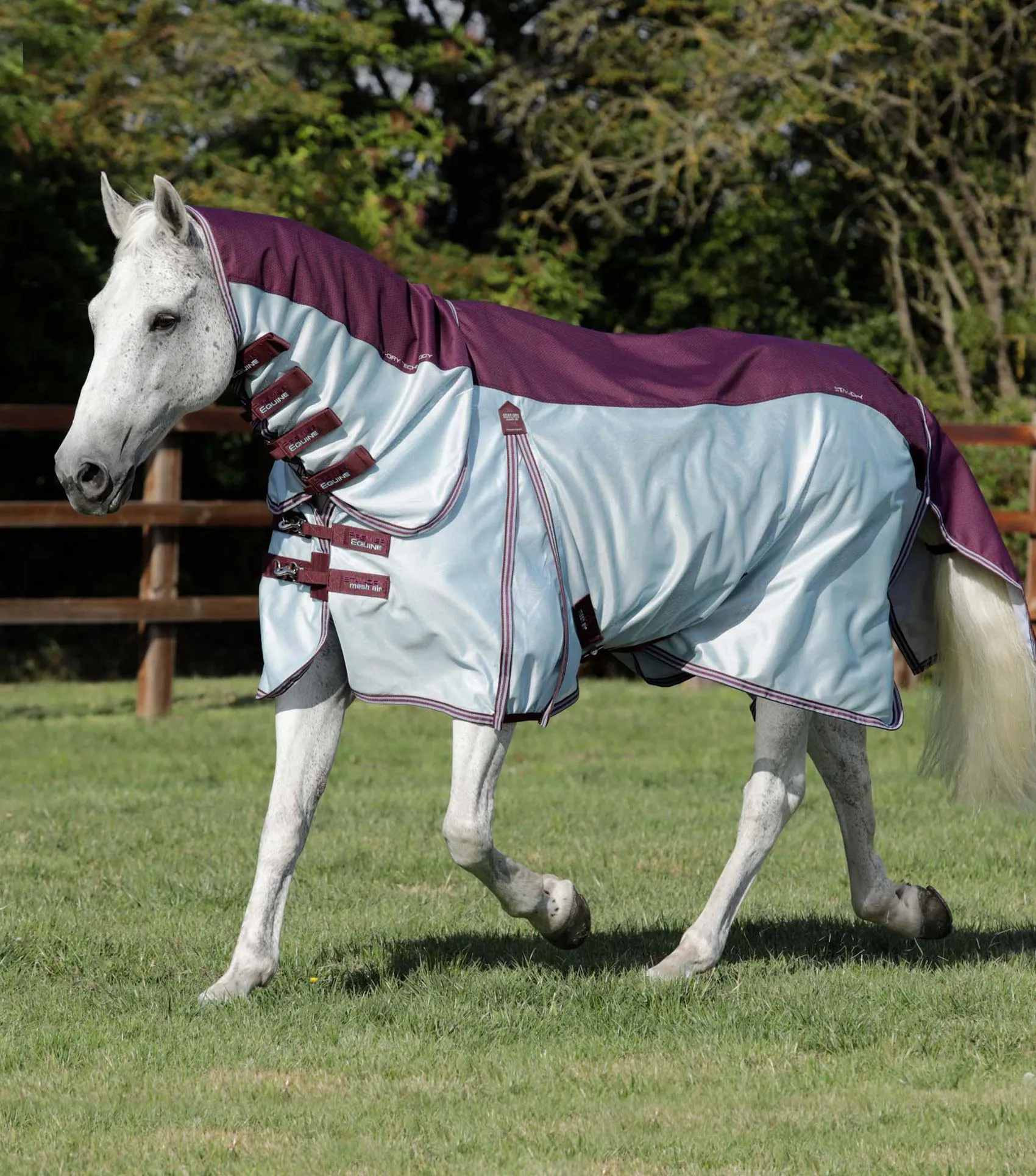 Stay-Dry Mesh Air Fly Rug with Surcingles Wine