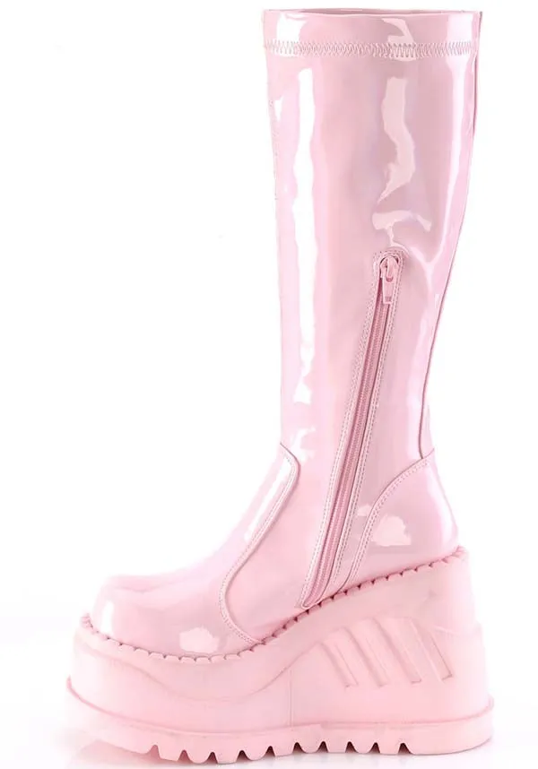 STOMP-200 [Pink Holo] | PLATFORM BOOTS [PREORDER]