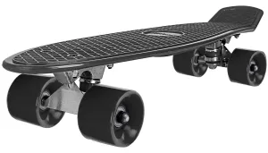 STRAUSS Cruiser PW Skateboard| Penny Skateboard | Casterboard | Hoverboard | Anti-Skid Board with ABEC-7 High Precision Bearings | Ideal for 8 Years and Above | 22 X 6 Inch,(Black)