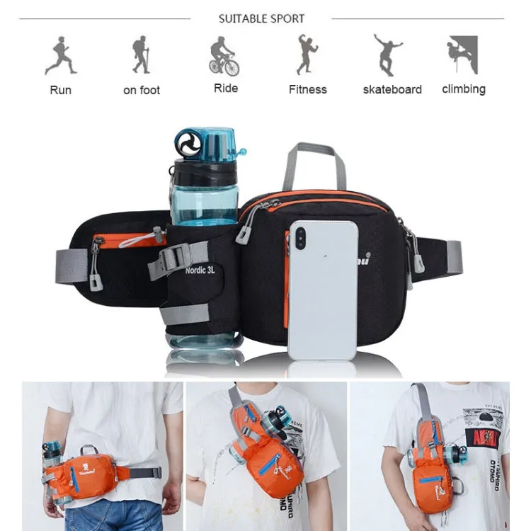 Tanluhu FK389 Outdoor Sports Waist Bag Multi-Purpose Running Water Bottle Bag Riding Carrying Case, Size: 2L(Blue)