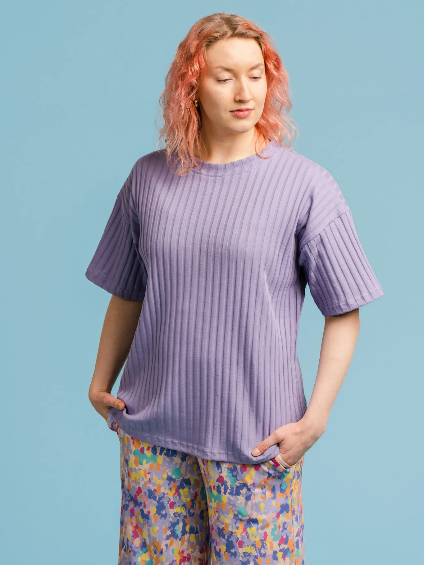 Tara T-Shirt Lilac Blue