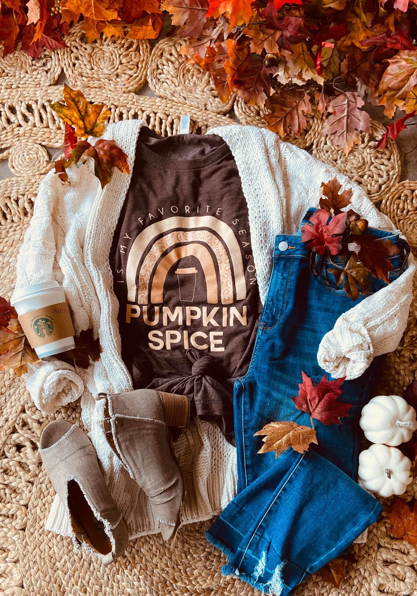 Taste the Pumpkin Spice Rainbow Tee** - Final Sale