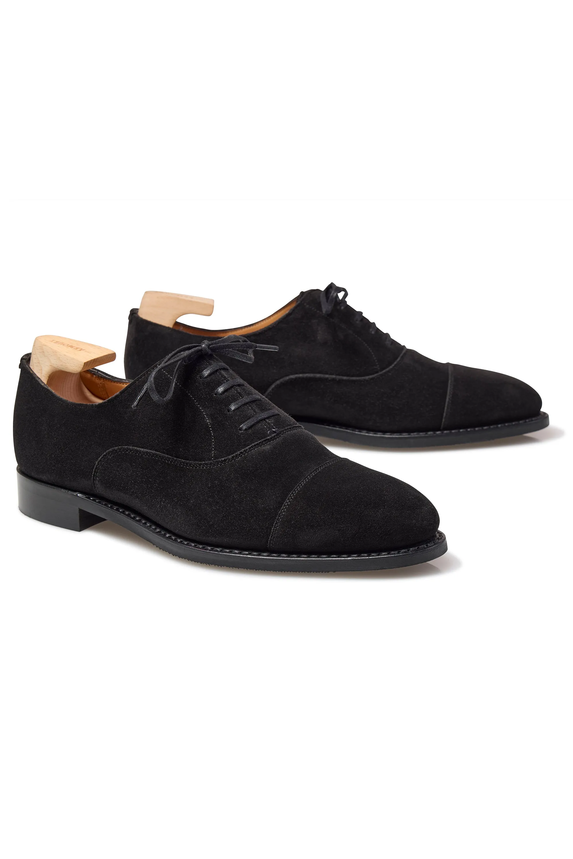 The Armoury FS5 Berkeley Black Suede Cap Toe Oxford Shoes *factory seconds*