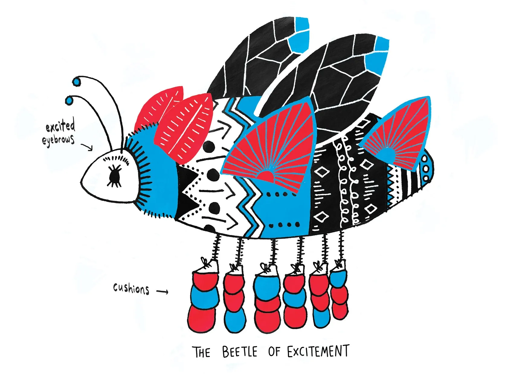 The Beetle of Excitement Greeting Card