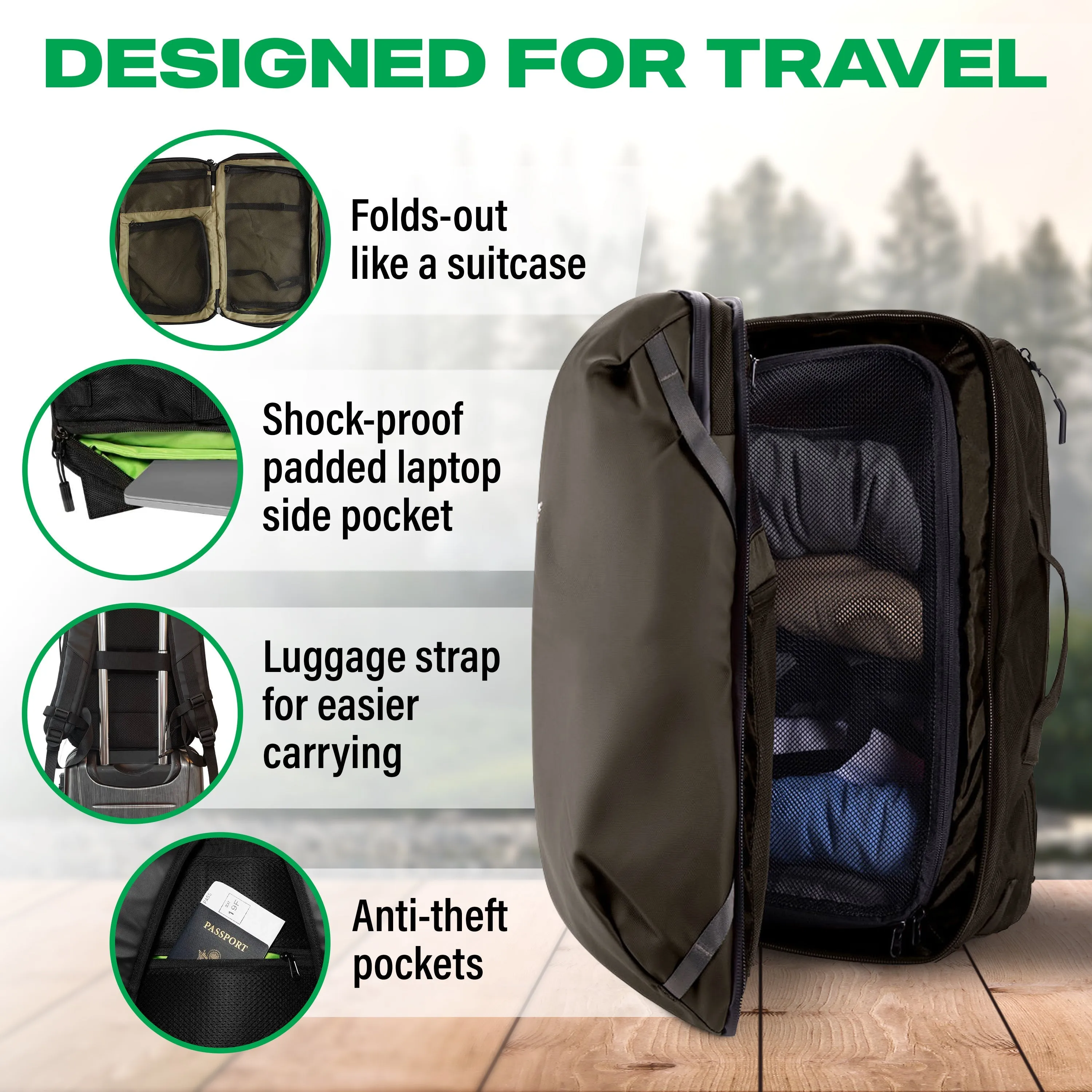 The Island Hopper Travel Backpack 38L