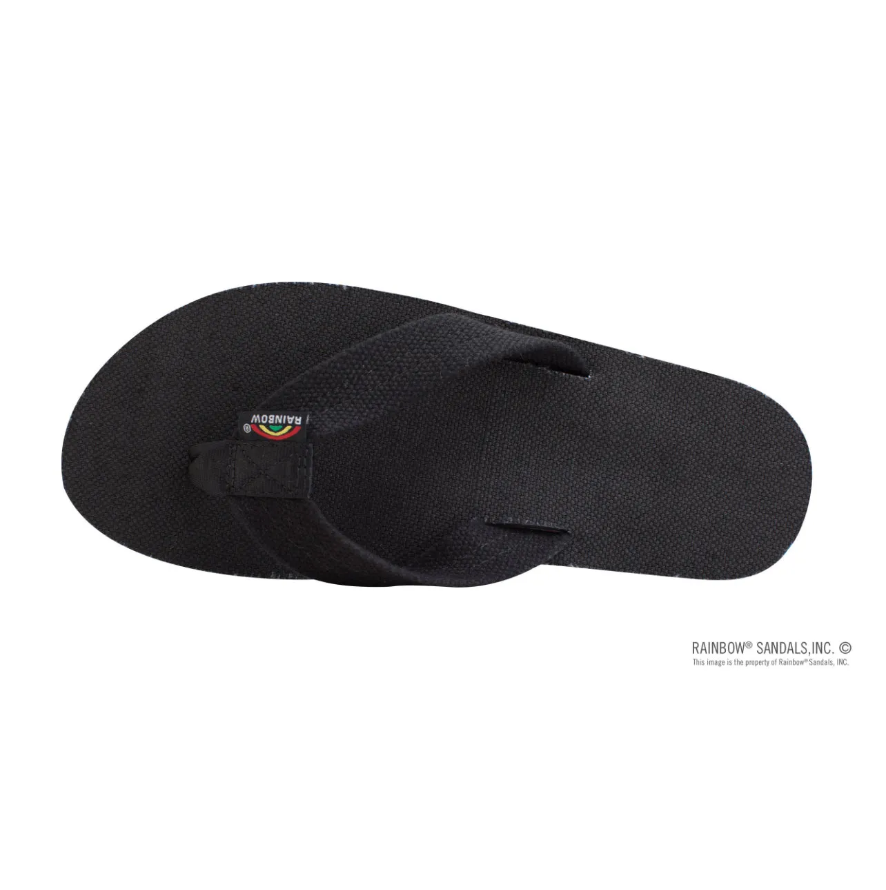 THE RASTAFARIAN - Rainbow Single Layer Black Hemp with Rasta Mid Sole