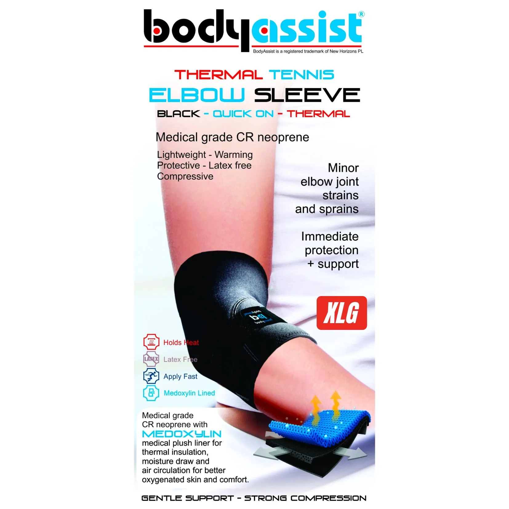 Thermal Tennis Elbow Sleeve Black - Body Assist (1)