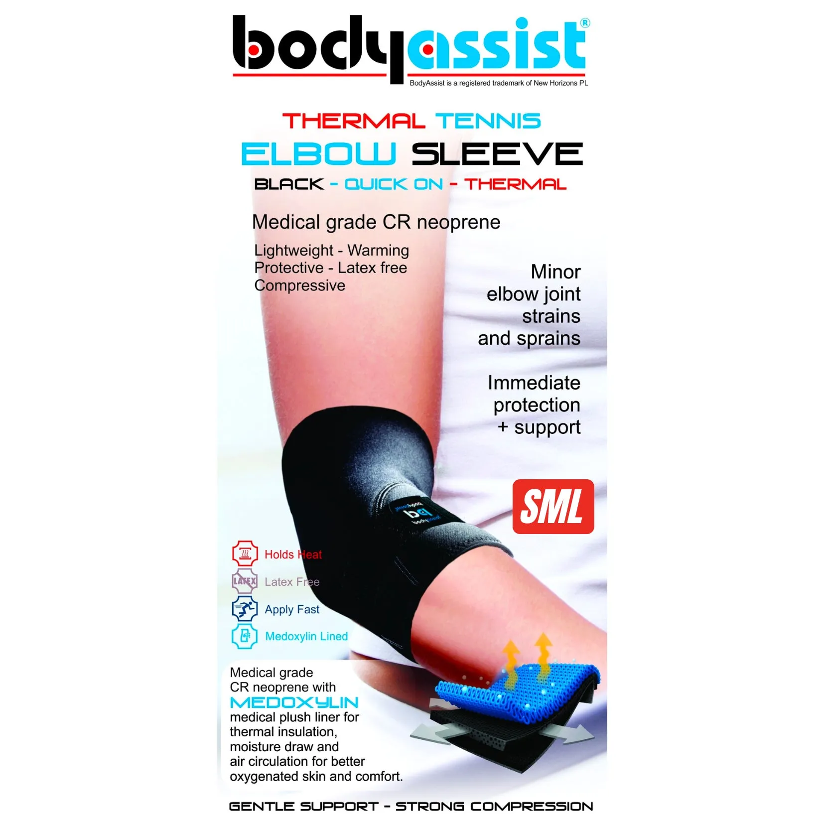 Thermal Tennis Elbow Sleeve Black - Body Assist (1)