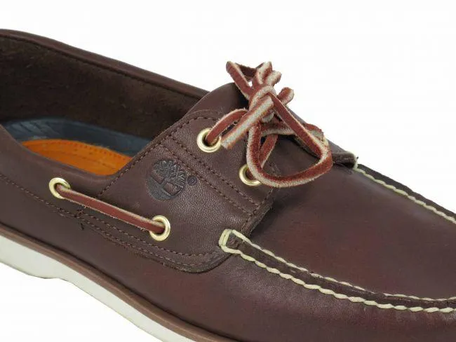 Timberland Boots Mens Boat Shoe Brown White