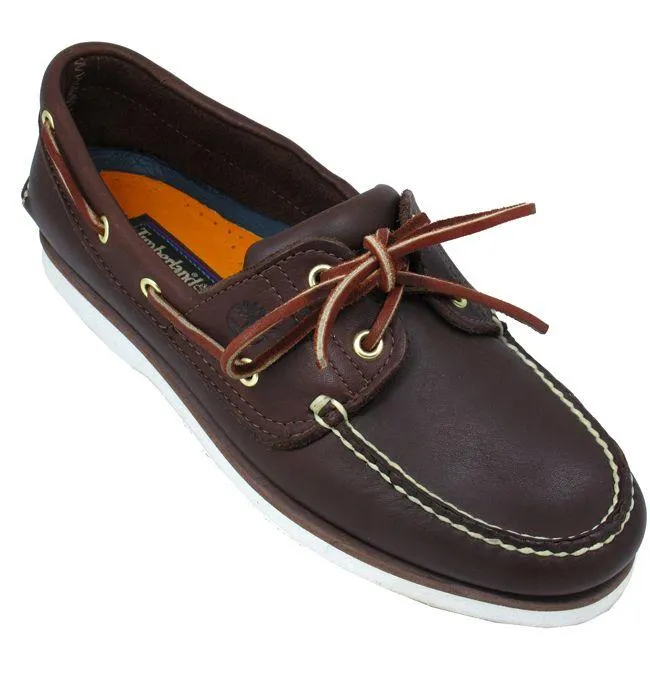 Timberland Boots Mens Boat Shoe Brown White