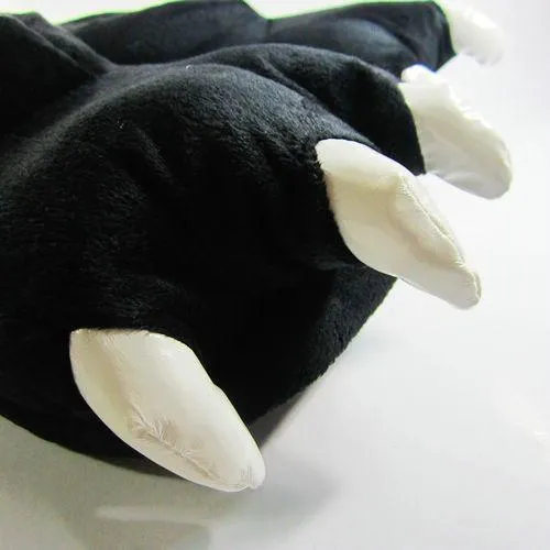 Unisex Animal Panda Black Pig cosplay Kigurumi fleece slippers shoes