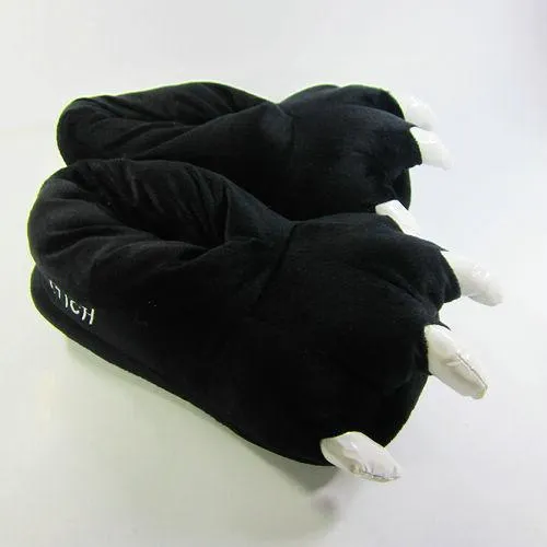 Unisex Animal Panda Black Pig cosplay Kigurumi fleece slippers shoes