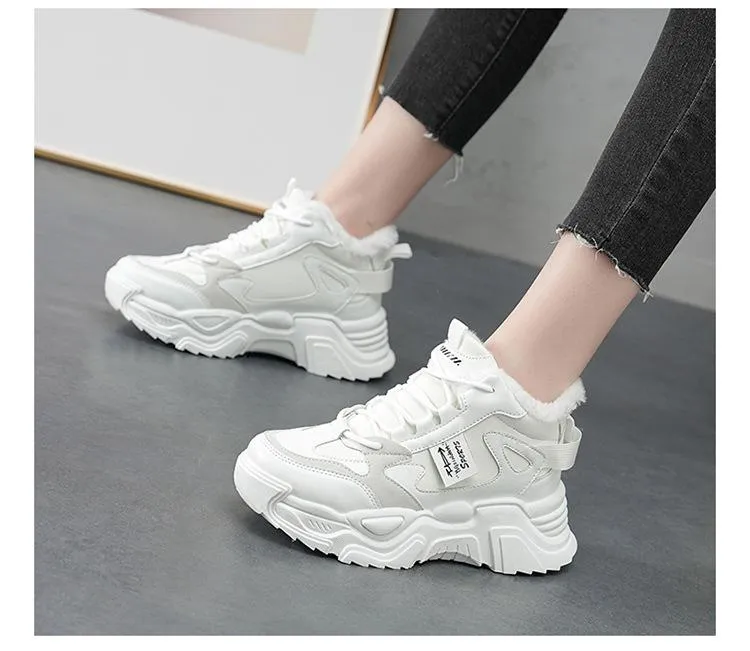 Velvet Warm Platform Sports Shoes