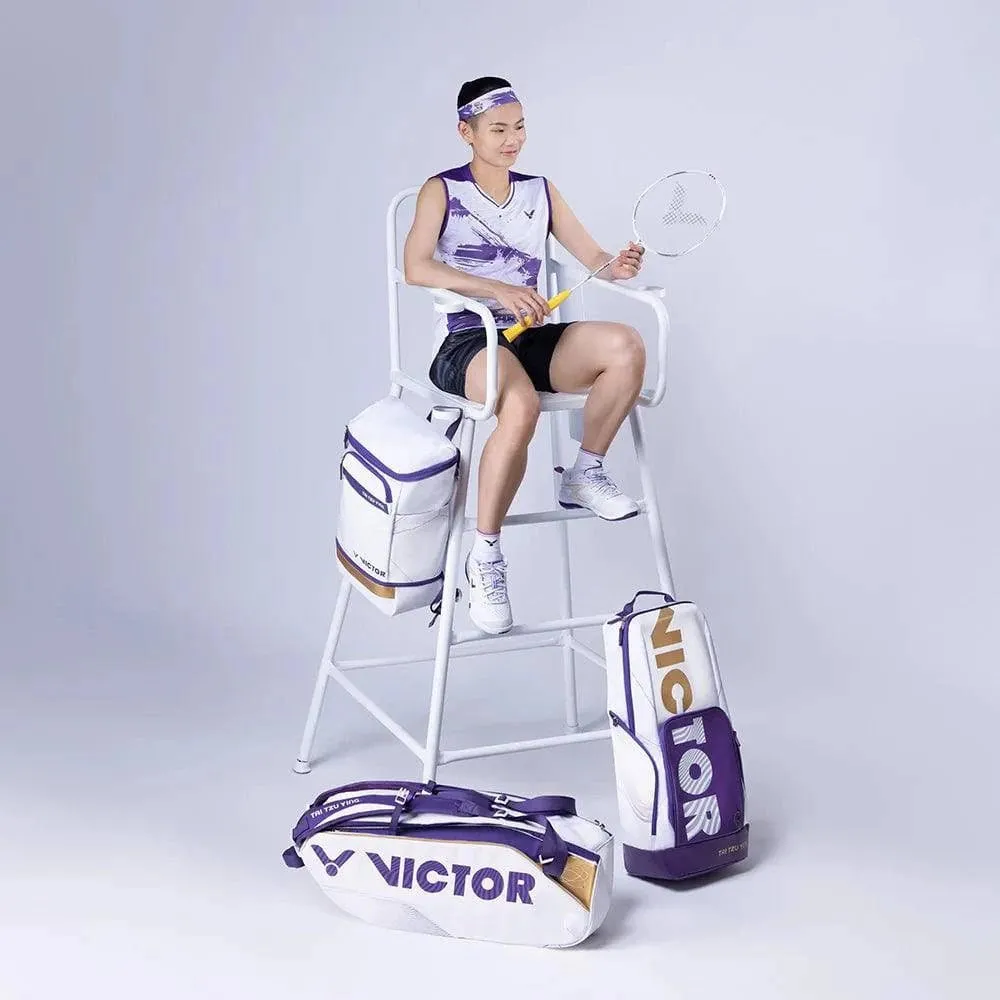 VICTOR Tai Tzu Ying Collection BR9213TTY-AJ (6pcs) White Racquet Bag Limited Edition