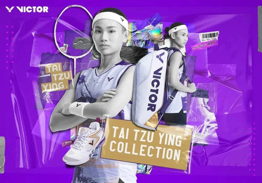 VICTOR Tai Tzu Ying Collection BR9213TTY-AJ (6pcs) White Racquet Bag Limited Edition