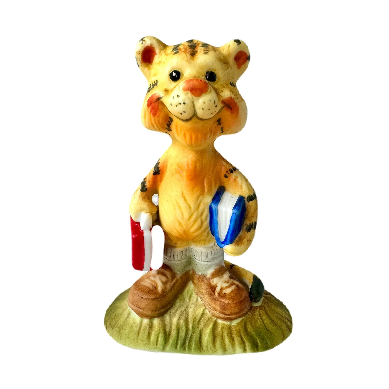 Vintage Suzy’s Zoo Tiger Smart Professor / Teacher / Librarian Collectible Figurine Statue by Suzy Spafford Enesco 1978