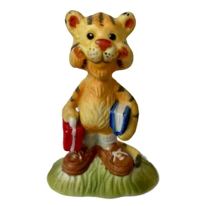 Vintage Suzy’s Zoo Tiger Smart Professor / Teacher / Librarian Collectible Figurine Statue by Suzy Spafford Enesco 1978