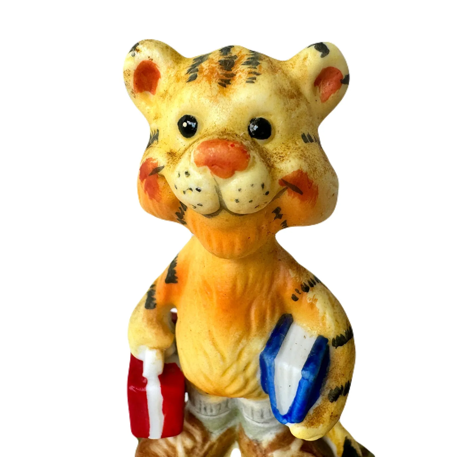 Vintage Suzy’s Zoo Tiger Smart Professor / Teacher / Librarian Collectible Figurine Statue by Suzy Spafford Enesco 1978