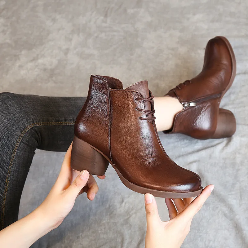 Winter Autumn Comfortable Elegant Chunky Heel Boots