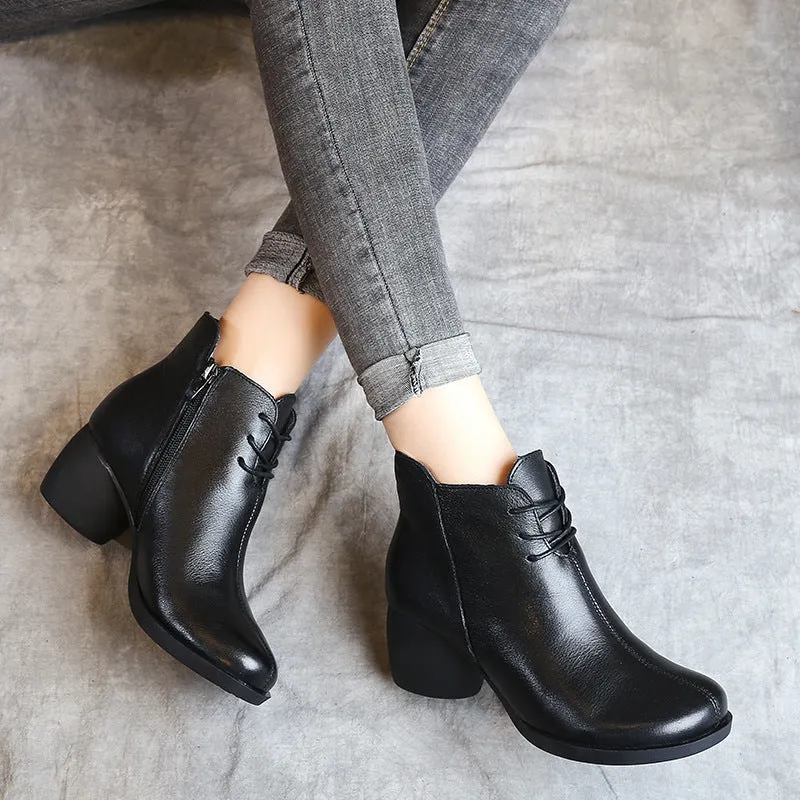 Winter Autumn Comfortable Elegant Chunky Heel Boots