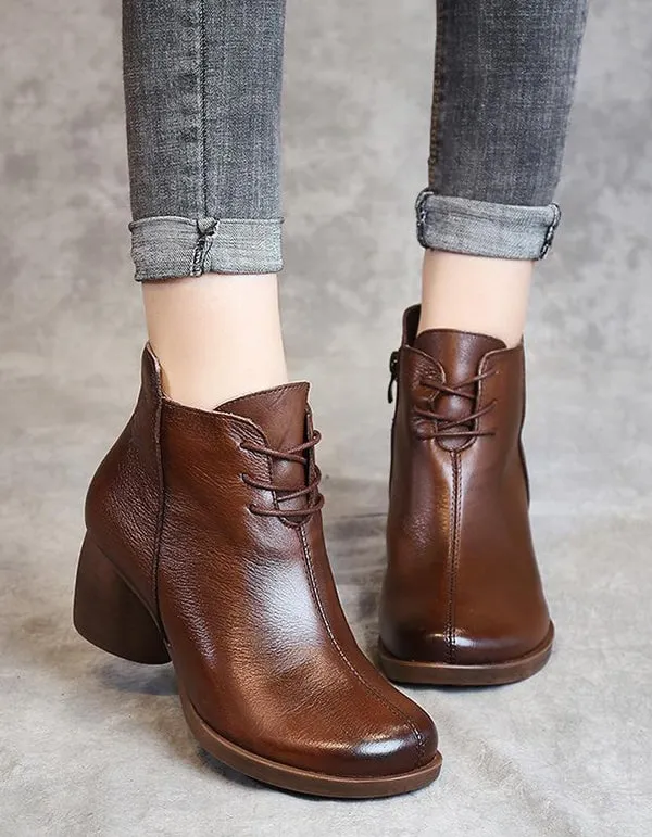 Winter Autumn Comfortable Elegant Chunky Heel Boots